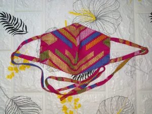 Masker Hijab Tie- Di Jual Masker Batik Motif Custom