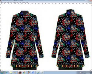 Contoh Desain Cardigan Batik Printing