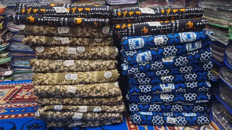 Contoh hasil cetak kain batik printing pada bahan katun prima dan primisima untuk seragam sekolah